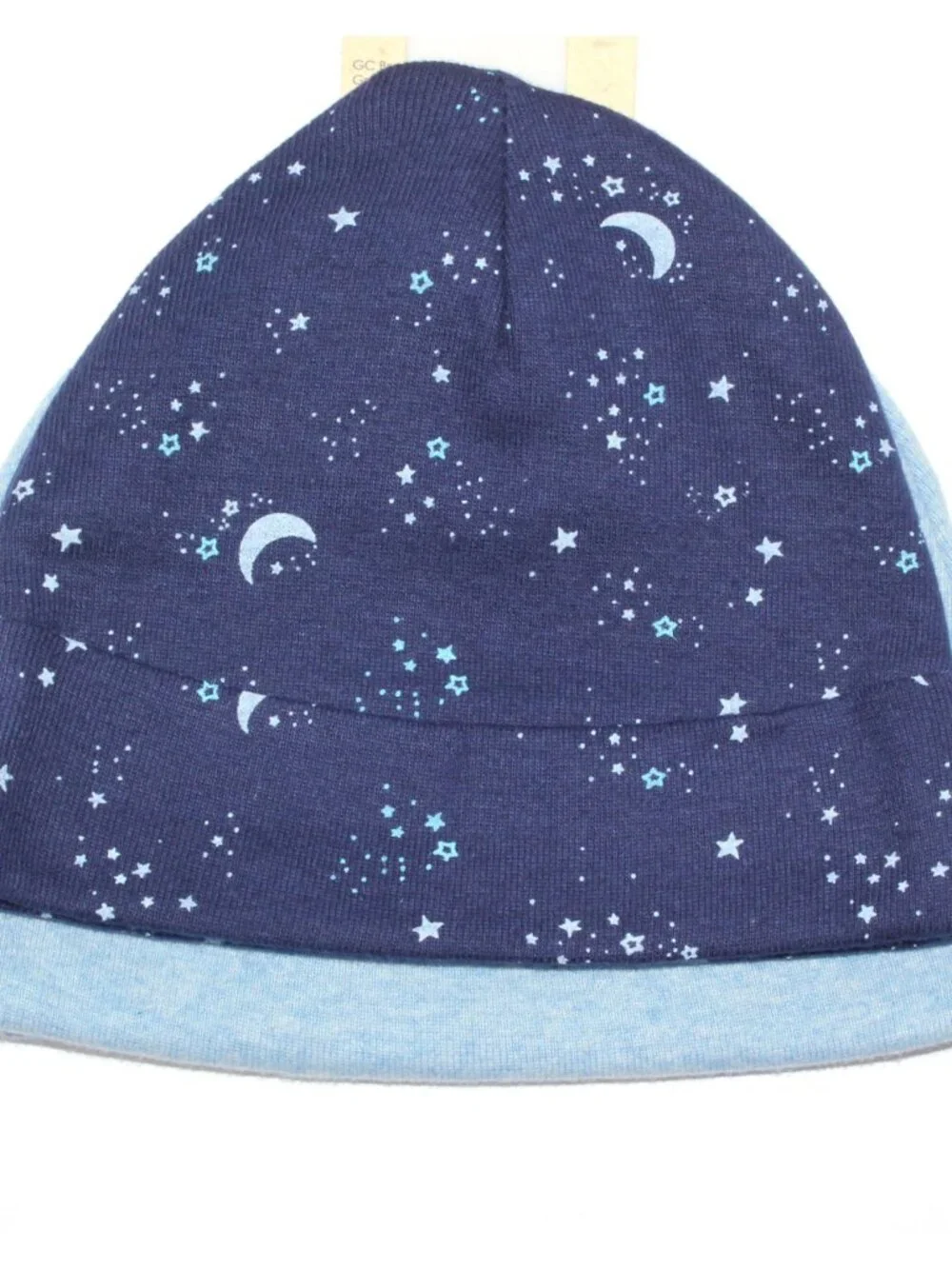 Just Born Baby Boys' 4-pk 100% Organic Cotton Solid Stripes Printed Baby Caps